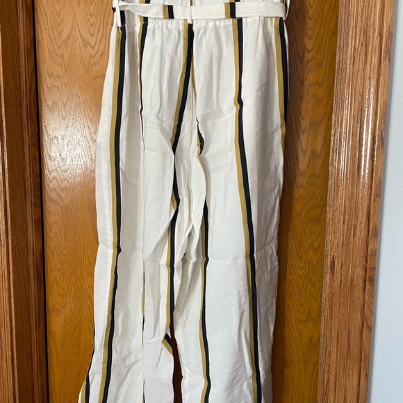 Sancia trousers, white with goldrenrod and black stripes, large. - Picture 4 of 4